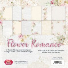   Papírkészlet 12x12, Craft&You Paper Set / Flower Romance -  (12 lap)
