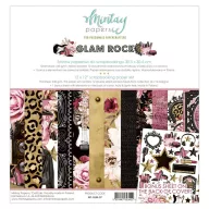   MINI Papírkészlet kivágóívvel 12x12, Mintay Glam Rock (7 lap)