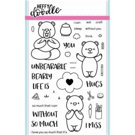 Szilikonbélyegző , Heffy Doodle Clear Stamps / Unbearable Without You  -  (1 csomag)