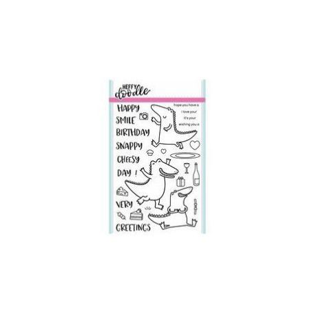 Szilikonbélyegző , Heffy Doodle Clear Stamps / Happy Snappy Crocs  -  (1 csomag)