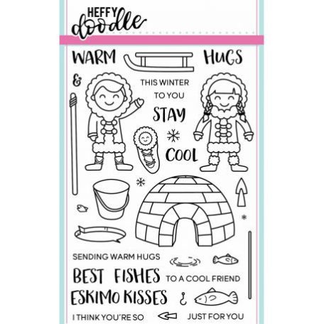 Szilikonbélyegző , Heffy Doodle Clear Stamps / Warm Hugs  -  (1 csomag)
