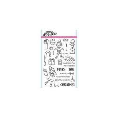   Szilikonbélyegző , Heffy Doodle Clear Stamps / Elfish Antics  -  (1 csomag)