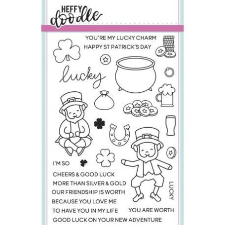 Szilikonbélyegző , Heffy Doodle Clear Stamps / Lucky Friends  -  (1 csomag)