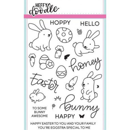 Szilikonbélyegző , Heffy Doodle Clear Stamps / Honey Bunny Boo  -  (1 csomag)