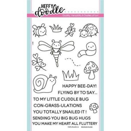 Szilikonbélyegző , Heffy Doodle Clear Stamps / Big Bug Hugs  -  (1 csomag)