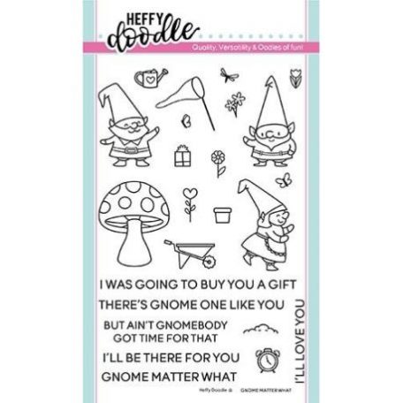 Szilikonbélyegző , Heffy Doodle Clear Stamps / Gnome Matter What  -  (1 csomag)