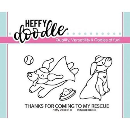 Szilikonbélyegző , Heffy Doodle Clear Stamps / Rescue Dogs  -  (1 csomag)