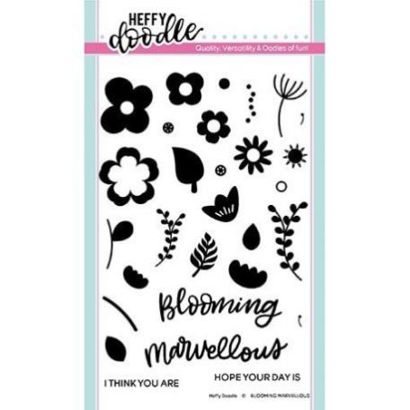 Szilikonbélyegző , Heffy Doodle Clear Stamps / Blooming Marvellous  -  (1 csomag)