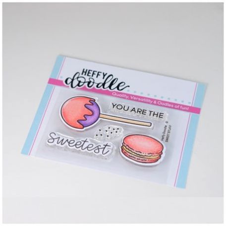 Szilikonbélyegző , Heffy Doodle Clear Stamps / Sweet Stuff  -  (1 csomag)