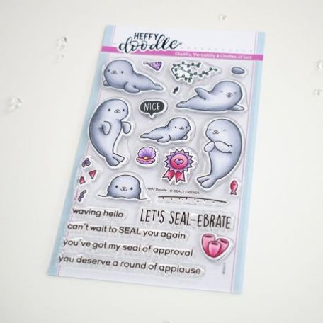 Szilikonbélyegző , Heffy Doodle Clear Stamps / Sealy Friends  -  (1 csomag)
