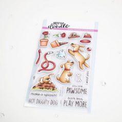   Szilikonbélyegző , Heffy Doodle Clear Stamps / Hot Diggity Dog  -  (1 csomag)