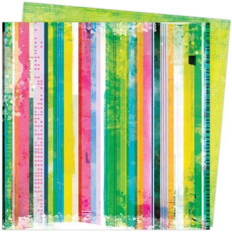 Scrapbook papír , Patterned Paper - AC - VB - Color Study - 12 x 12 - Linear /  -  (1 lap)