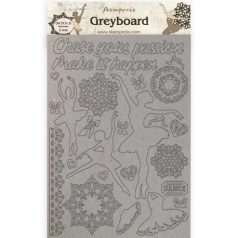   Chipboard A4, Passion Dancer / Stamperia Greyboard -  (1 csomag)