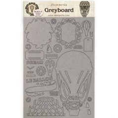   Chipboard A4, Voyages Fantastiques Air Baloon / Stamperia Greyboard -  (1 csomag)