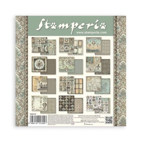 Stamperia Papírkészlet 8"(20 cm) - Voyages Fantastiques - Paper Pack (10 ív)