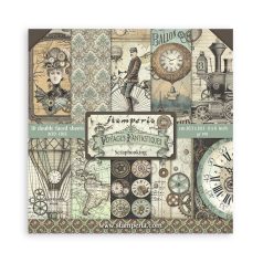   Stamperia Scrapbook papírkészlet 12" (30 cm) - Voyages Fantastiques - Maxi Paper Pack (22 ív)