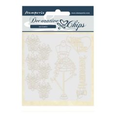   Chipboard 14*14cm, Romantic Threads / Stamperia Decorative Chips - Threads Couture (1 csomag)