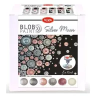   Blob festék 6X90 ml, ViVa Decor Blob Paint / FarbSet Silver Moon -  (1 csomag)