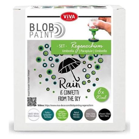 Blob festék 6X90 ml, ViVa Decor Blob Paint / FarbSet Umbrella -  (1 csomag)