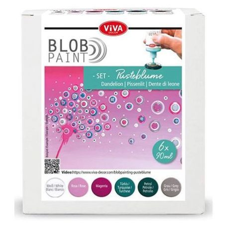 Blob festék 6X90 ml, ViVa Decor Blob Paint / FarbSet Dandelion -  (1 csomag)