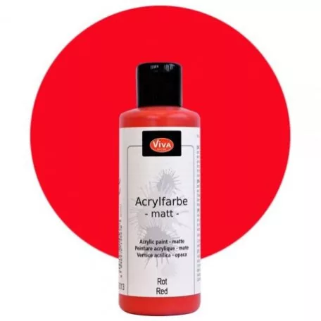 Akril festék 90 ml, ViVa Decor Acrylic Paint Matt / Matt Red (1 db)