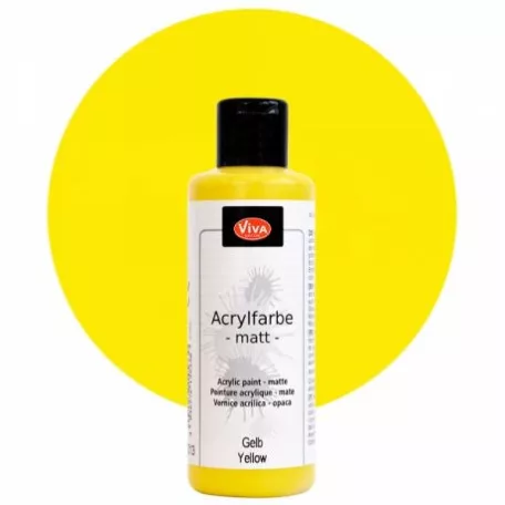 Akril festék 90 ml, ViVa Decor Acrylic Paint Matt / Matt Yellow (1 db)