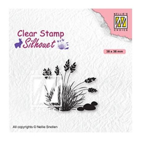 Szilikonbélyegző , Nellie's Choice Clear Stamps / Blooming grass-4 -  (1 csomag)