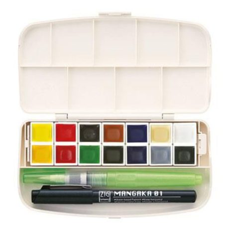 Gansai Tambi Akvarell festék készlet - Portable Set - ZIG (1 csomag)
