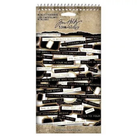 Díszítőelem , Metallic Sticker Book / Tim Holtz Idea-ology -  (1 csomag)