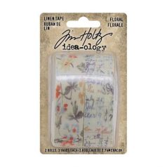   Textil tapasz , Linen Tape Floral / Tim Holtz Idea-ology -  (1 csomag)