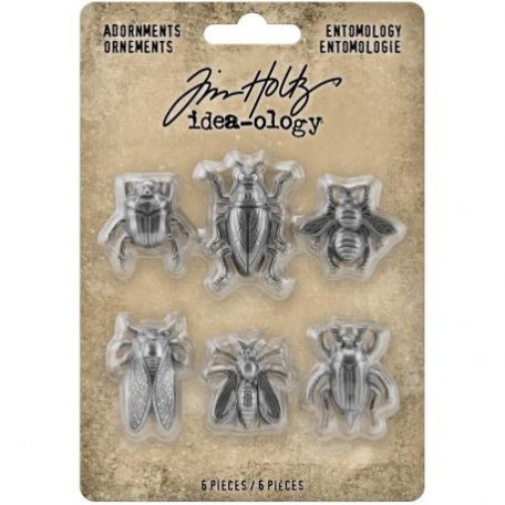 Fém díszítőelem , Entomology Adornments / Tim Holtz Idea-ology -  (1 csomag)