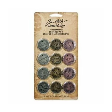 Díszítőelem , Philosophy Tags / Tim Holtz Idea-ology -  (1 csomag)