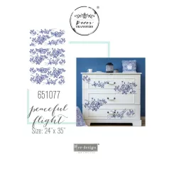   Re-Design with Prima Transzfer fólia 24"x35" (61x89 cm) -  Peaceful Flight - Decor Transfers (1 csomag)