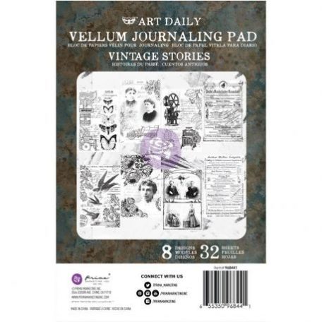 Vellum Journaling Pad , Vintage Stories / Finnabair Art Daily -  (1 csomag)