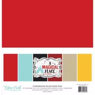   Papírkészlet 12", Echo Park A Magical Place / Solids Kit - Alapkarton (1 csomag)