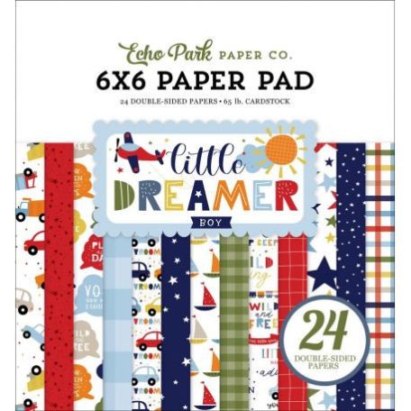 Papírkészlet 6", Echo Park Little Dreamer Boy / Paper Pads - Kétoldalas (24 lap)