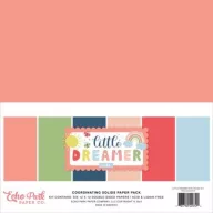   Papírkészlet 12", Echo Park Little Dreamer Girl / Solids Kit - Alapkarton (1 csomag)