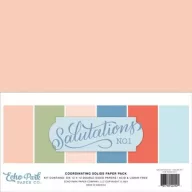   Papírkészlet 12", Echo Park Salutations No. 1 / Solids Kit - Alapkarton (1 csomag)