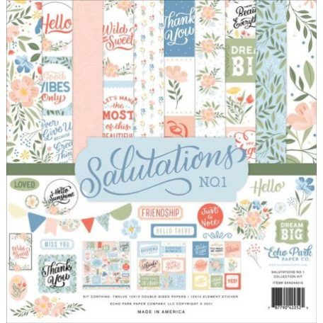 Echo Park Scrapbook Papírkészlet 12" (30 cm) Salutations No. 1 / Collection Kit (1 csomag)