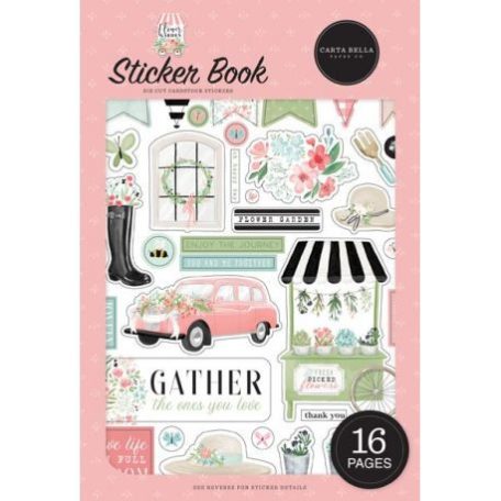 Carta Bella Matrica készlet - Flower Garden - Sticker Book (16 ív)