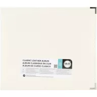  We R Makers Műbőr scrapbook album 12" (30 cm)  Classic Leather Ring Album Vanilla (1 db)