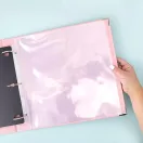 We R Makers Műbőr scrapbook album 12" (30 cm)  Classic Leather Ring Album Vanilla (1 db)