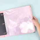 We R Makers Műbőr scrapbook album 12" (30 cm)  Classic Leather Ring Album Vanilla (1 db)