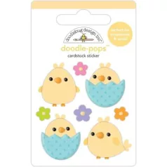   3D díszítőelem , Doodlebug Design / Beak-a-Boo - Doodle-Pops 3D Stickers (1 csomag)