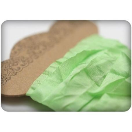 Szalag , Shabby ribbon / Fresh Green, 10mm - 1m (1 db)