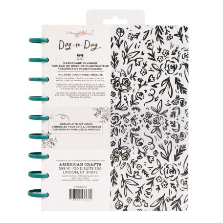 Kreatív tervező , Disc Journal / Crate Paper - Maggie Holmes - Black and White floral - Day To Day (1 csomag)