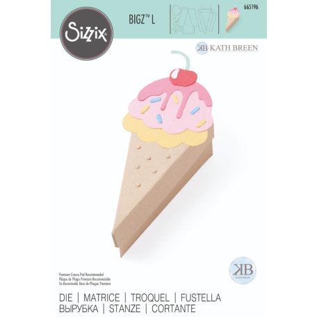 SIZZIX Vágósablon - Box Ice Cream 665196 Kath Breen - Bigz Die L (1 db)