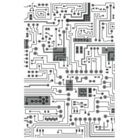 Dombornyomó mappa , Circuit 665372 Tim Holtz / Sizzix Multi-Level Textured Impressions Embossing Folder -  (1 csomag)