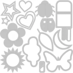   SIZZIX vágósablon, Basic Shapes by Debi Potter 1 665185 / Sizzix Thinlits Die -  (1 csomag)