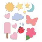 SIZZIX vágósablon, Basic Shapes by Debi Potter 1 665185 / Sizzix Thinlits Die -  (1 csomag)